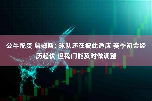 公牛配资 詹姆斯: 球队还在彼此适应 赛季初会经历起伏 但我们能及时做调整